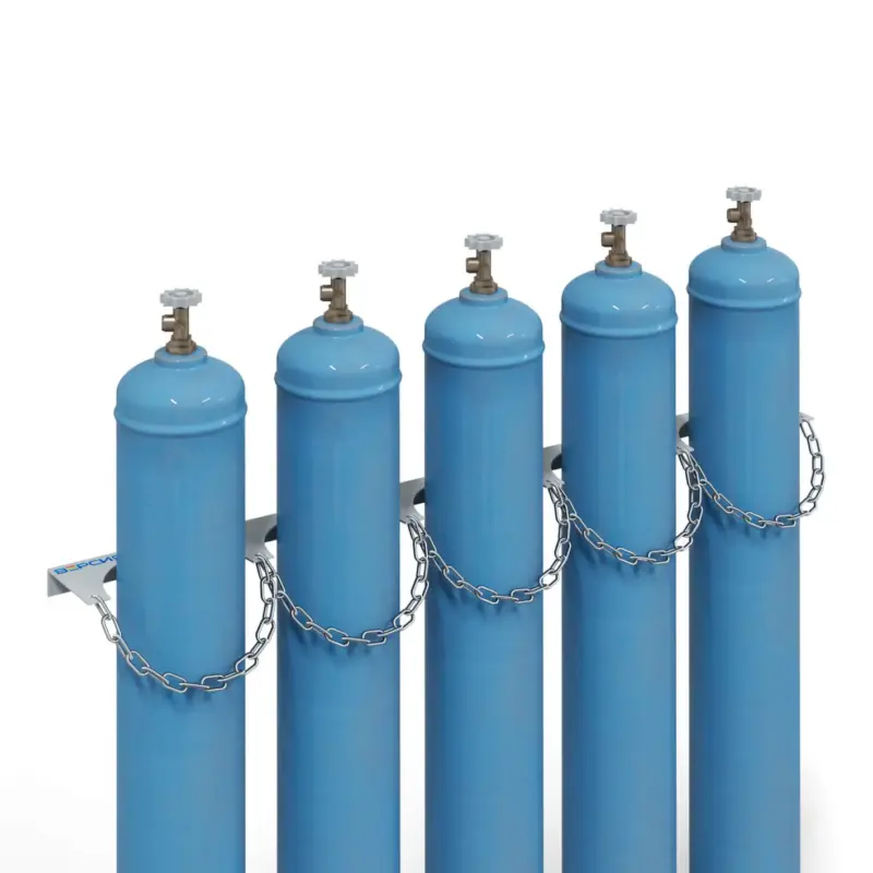 Настенное крепление для пяти газовых баллонов объемом 40 л. НК-К-05 фото 1
