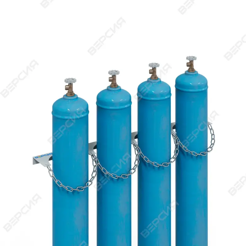 Настенное крепление для 4-х газовых баллонов объемом 40 л. НК-К-04 фото 1