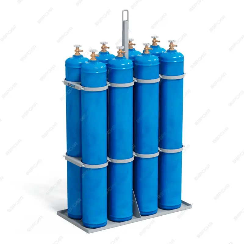 Контейнер (паллета) для 8-ми кислородных газовых баллонов КГБ-07 фото 1